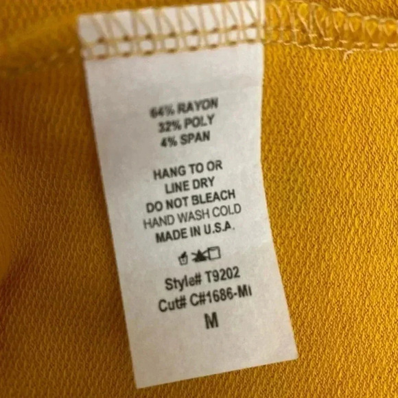 🆕Rae Mode Comfy Yellow Doble Stripe Long Sleeve Tunic M 🆕 - Picture 7 of 9